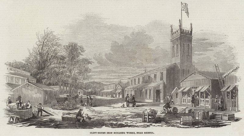 Clift-House Iron Building Works, nær Bristol (gravering) af English School