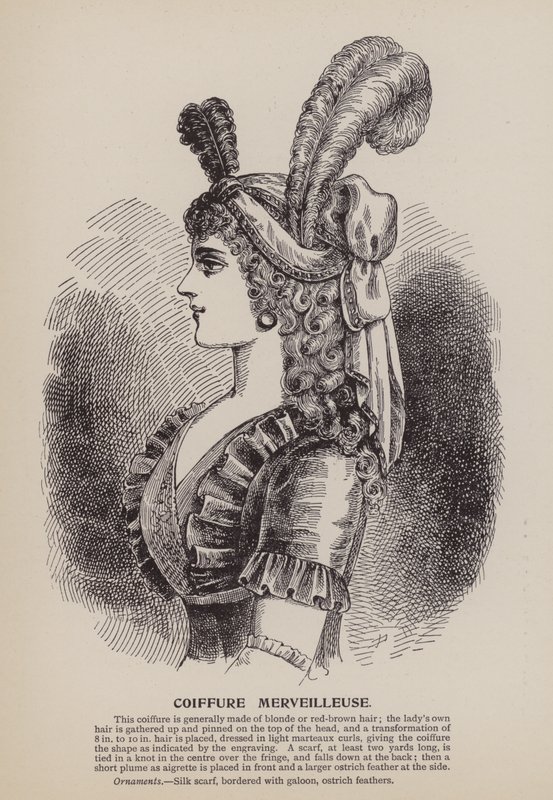 Coiffure Merveilleuse (gravering) af English School