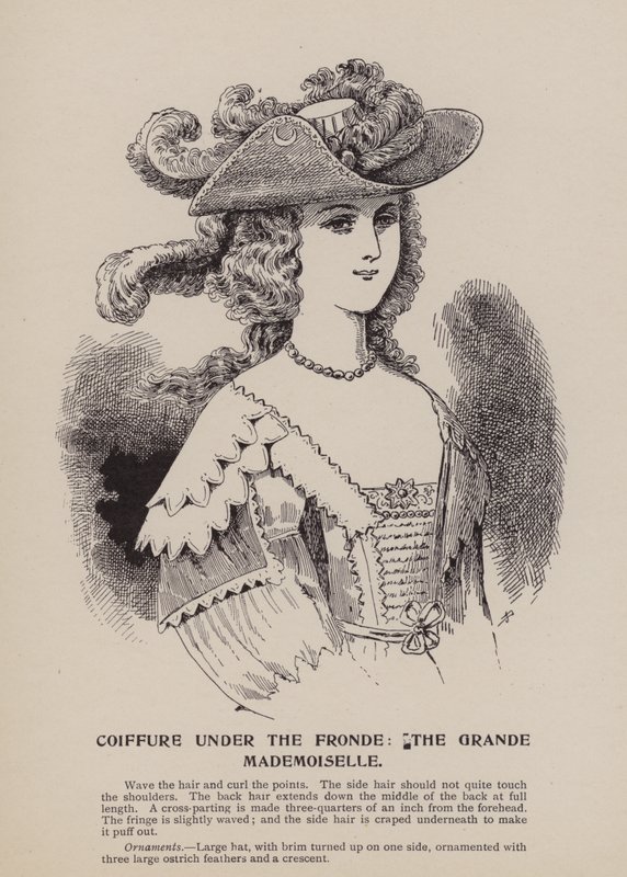 Frisure under Fronde, Grande Mademoiselle (gravering) af English School