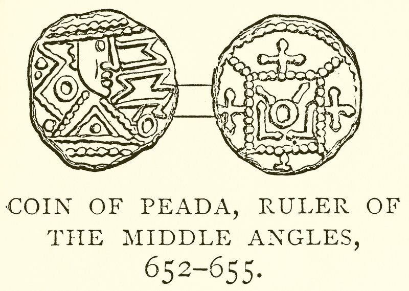 Peadas mønt, mellemvinklernes hersker, 652--655 af English School