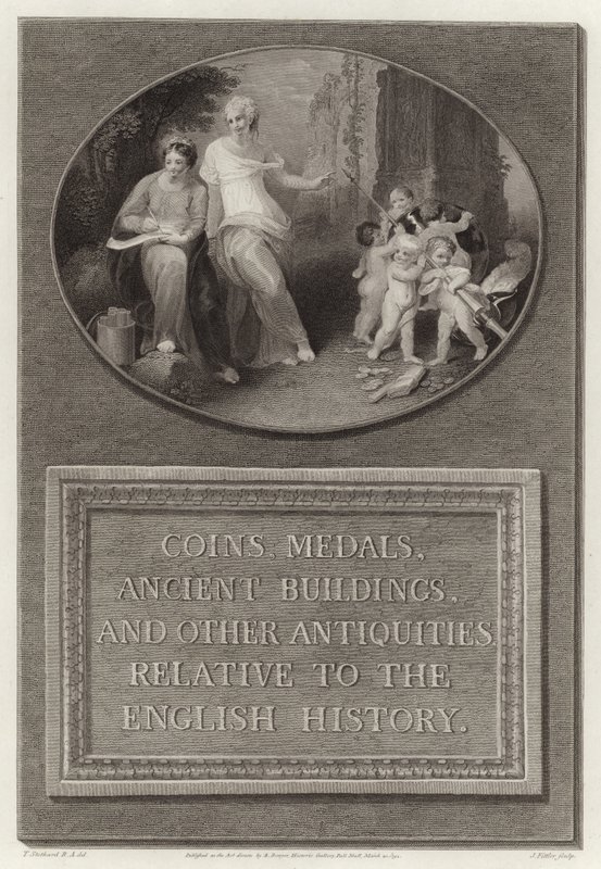 Mønter, Medaljer, Gamle Bygninger og andre Oldsager i forhold til den engelske Historie af English School