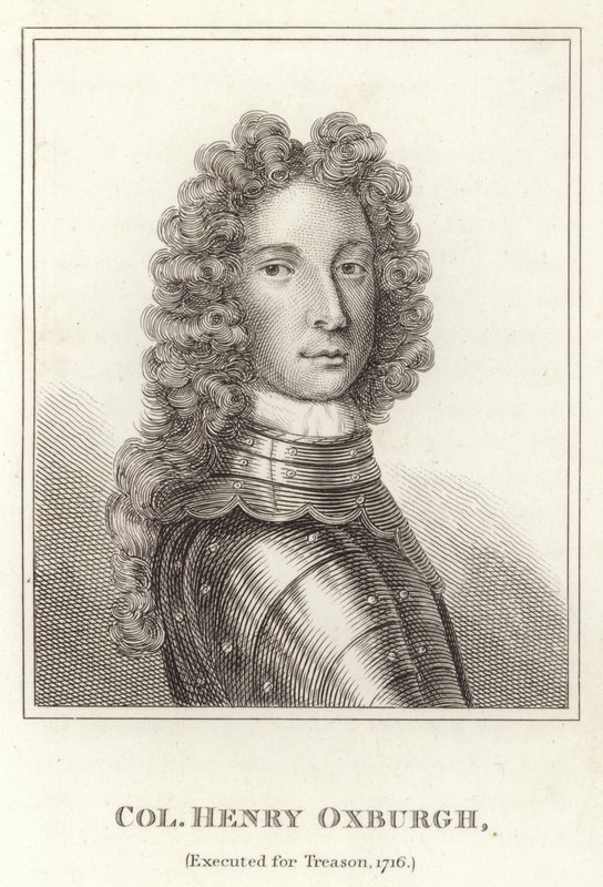 Oberst Henry Oxburgh, henrettet for forræderi, 1716 af English School