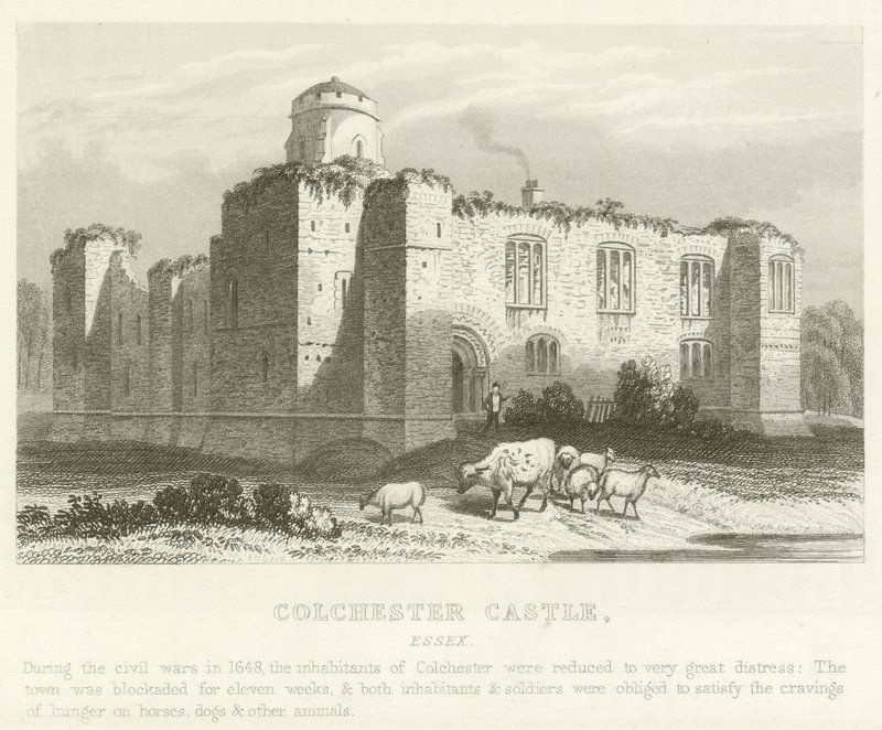 Colchester Castle, Essex (gravering) af English School