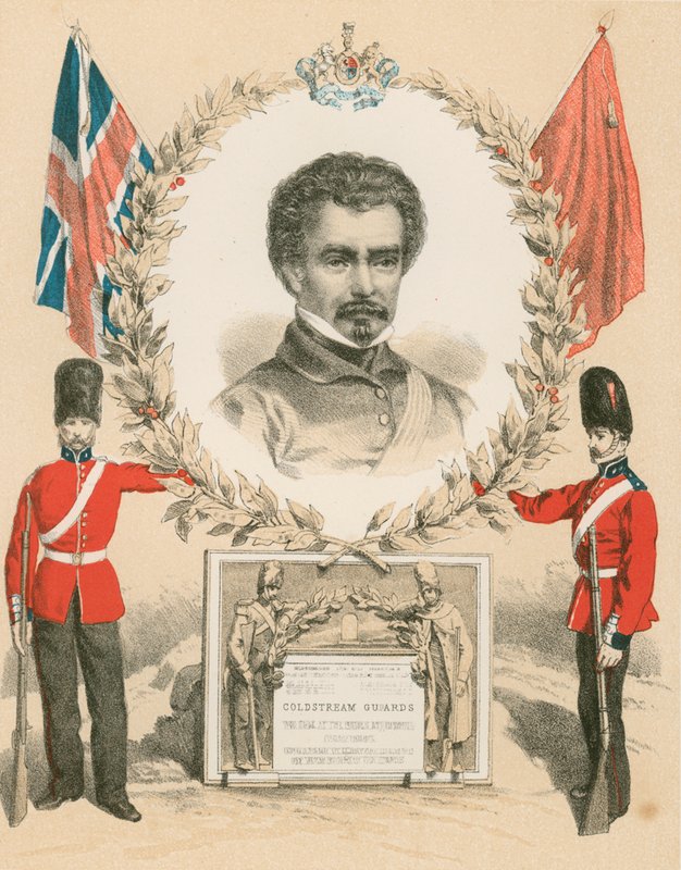 Coldstream-vagter. Lord Clyde, oberst for Coldstream Guards af English School