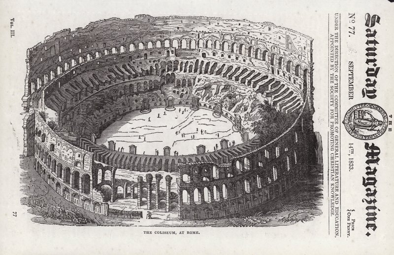 Colosseum, Rom (gravering) af English School