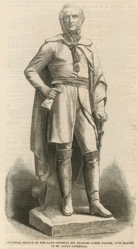 Kolossal statue af den afdøde general Sir Charles James Napier af English School
