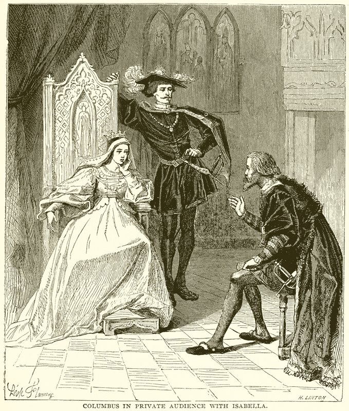 Columbus i privat publikum med Isabella af English School