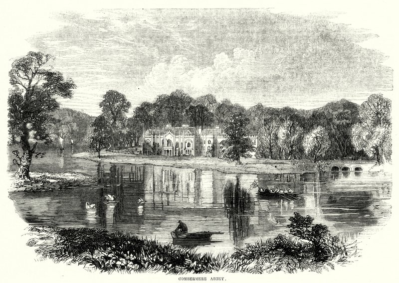 Combermere Abbey (gravering) af English School