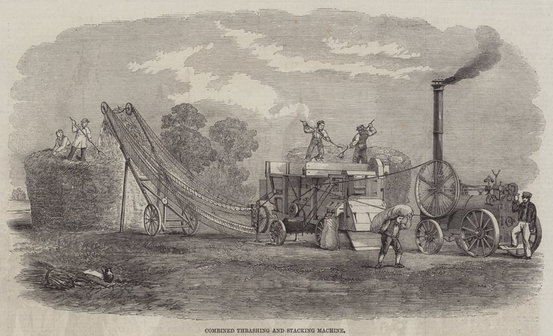 Kombineret tæske- og stablemaskine (gravering) af English School