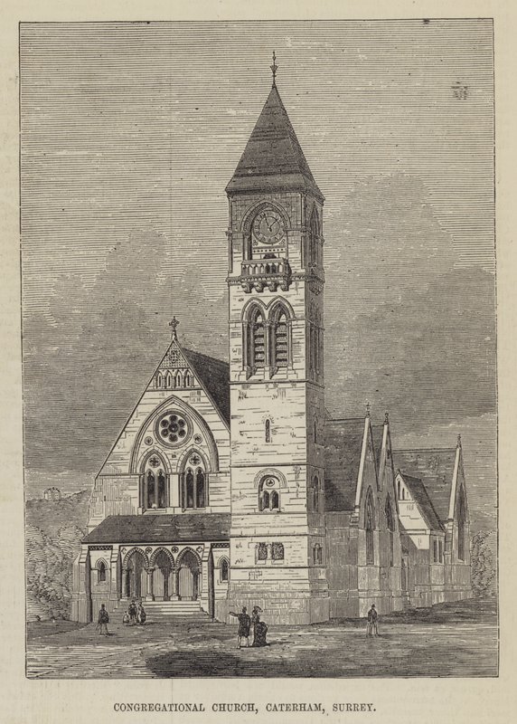 Congregational Church, Caterham, Surrey (gravering) af English School