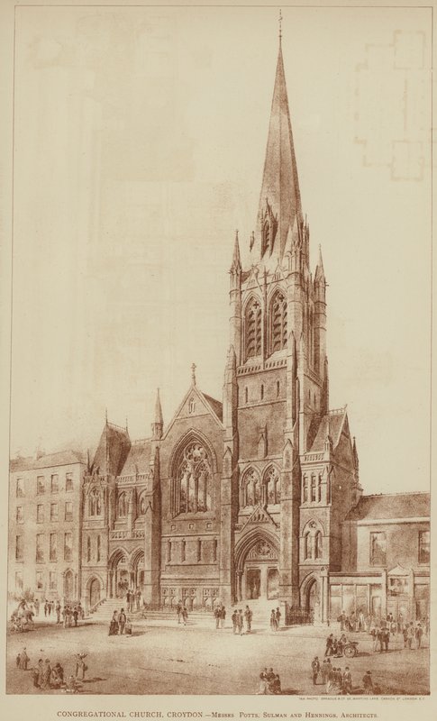 Kongregationskirken, Croydon (gravering) af English School