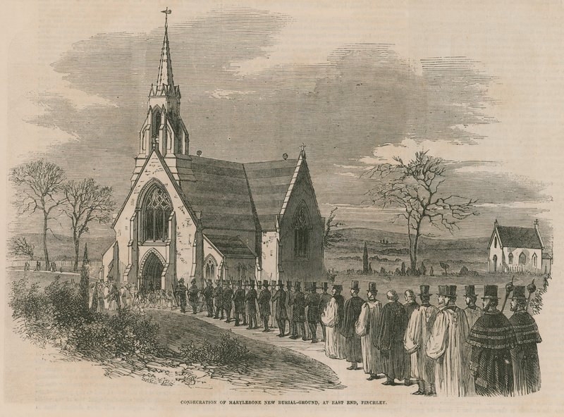 Indvielse af Marylebone nye gravplads af English School