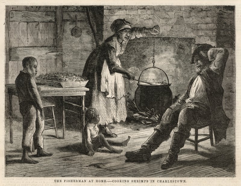 Madlavning af rejer i Charlestown af English School