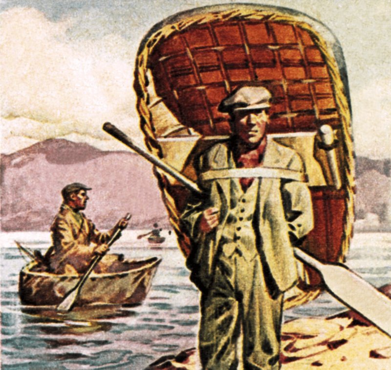 Coracles i Wales af English School