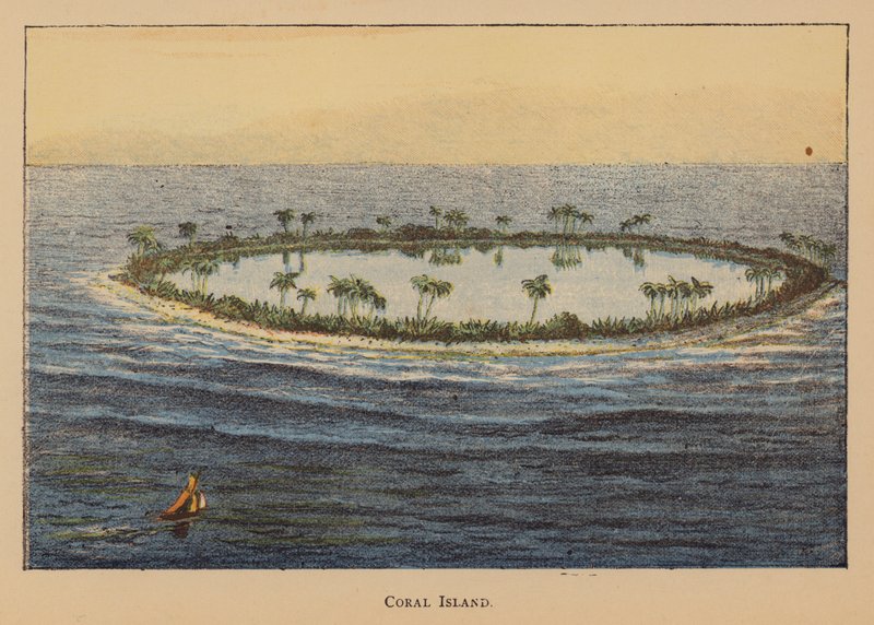Coral Island (farvelitografi) af English School