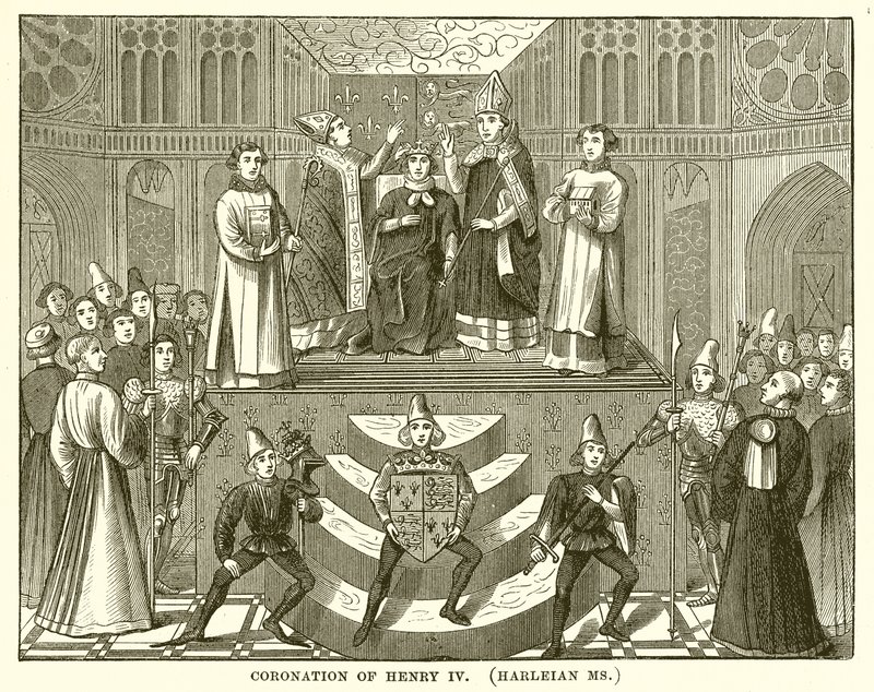 Kroning af Henrik IV. (Harleian Ms) af English School