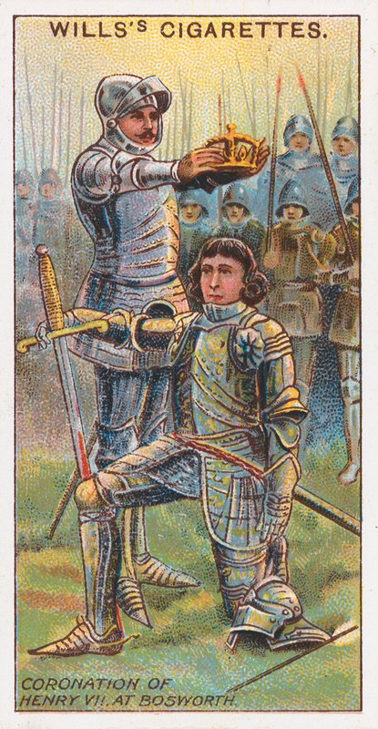 Kroningen af Henrik VII i Bosworth af English School