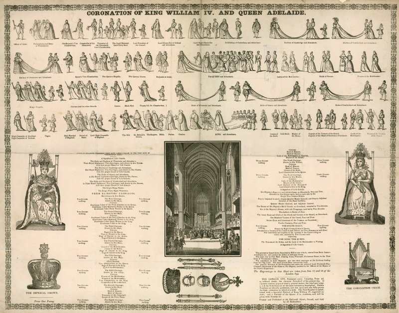 Kroning af kong William IV og dronning Adelaide af English School