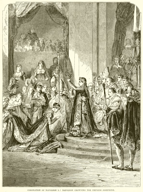 Kroning af Napoleon I: Napoleon kroner kejserinde Josephine af English School