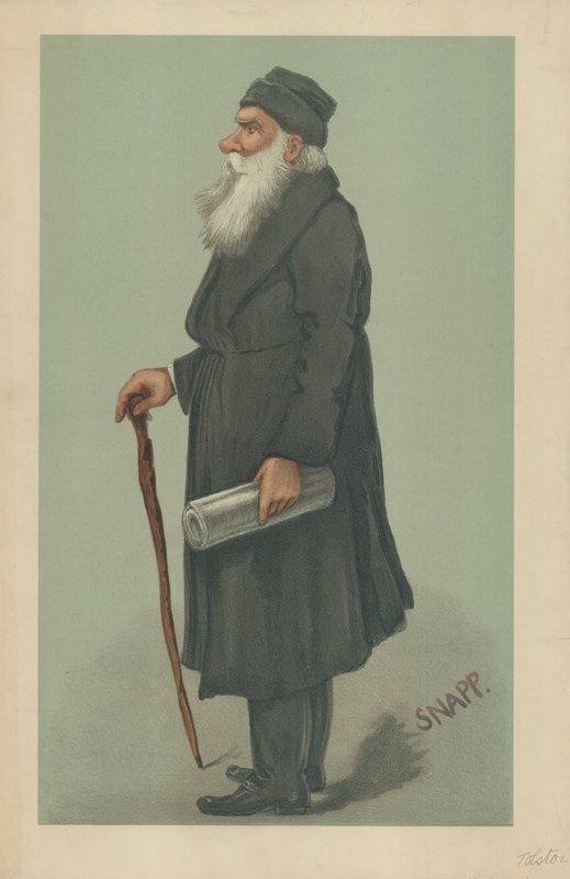 Grev Lyof Nikolaevich Tolstoi, 24. oktober 1901, Vanity Fair tegneserie af English School