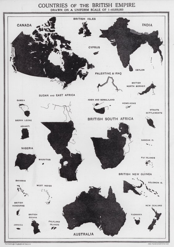 Lande i det bristiske imperium (litho) af English School