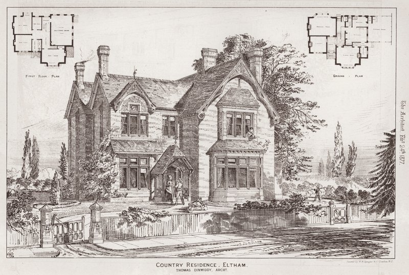 Country Residence, Eltham (gravering) af English School