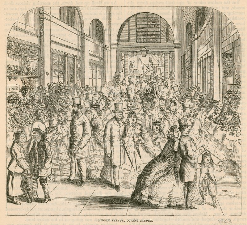 Covent Garden Market, London: Middle avenue af English School