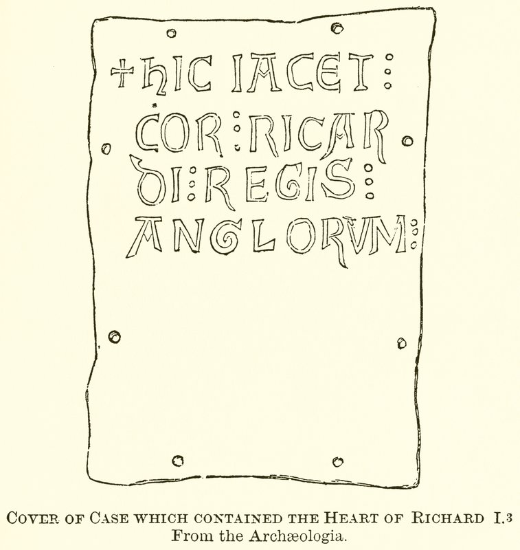 Cover af sagen, der indeholdt hjertet af Richard I af English School
