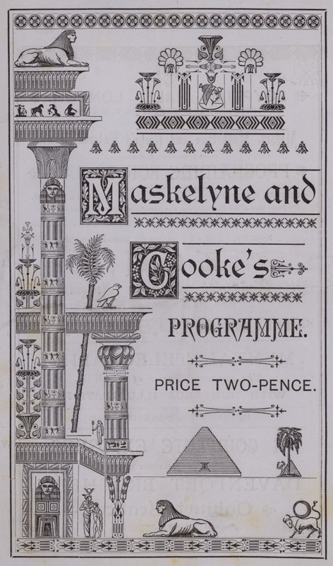 Cover af programmet til The Egyptian Hall af English School