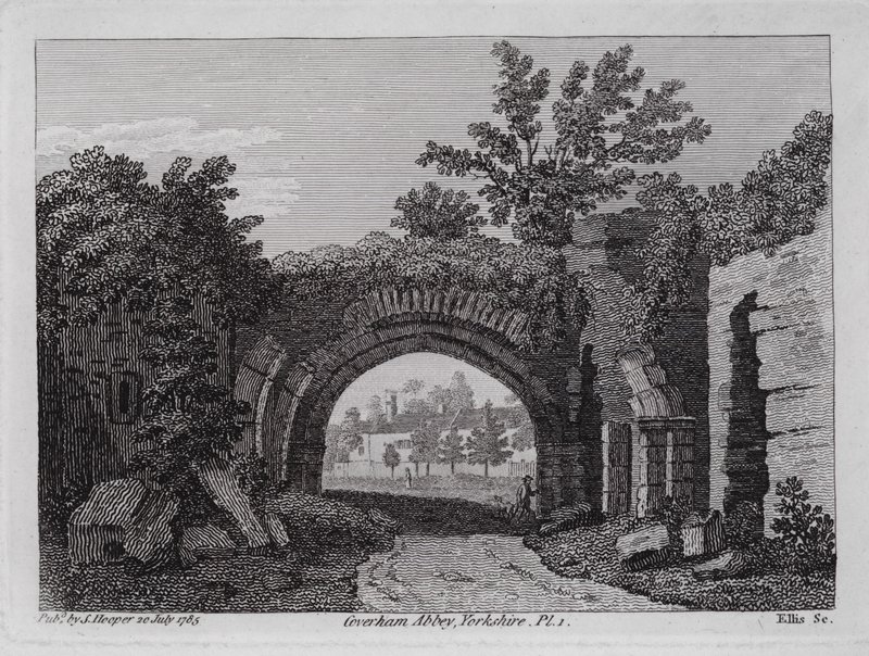 Coverham Abbey, Yorkshire (gravering) af English School