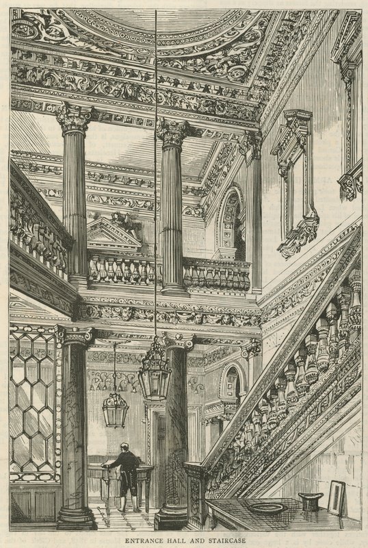 Cowfields, 30 Old Burlington Street: Entré og trappe af English School