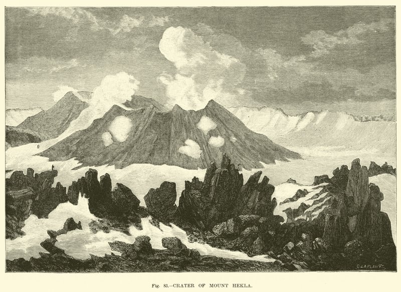 Crater of Mount Hekla  af English School
