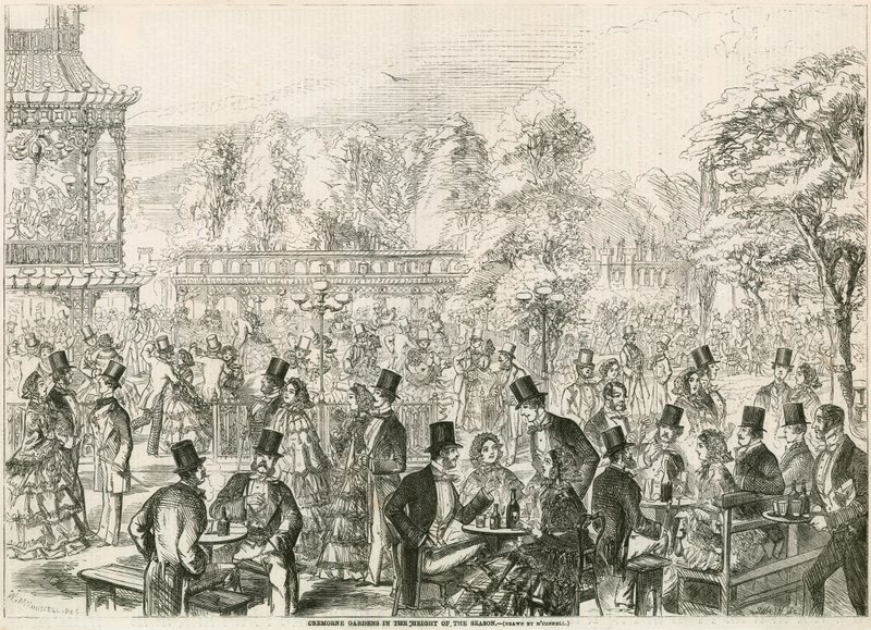 Cremorne Gardens, London, i højsæsonen af English School