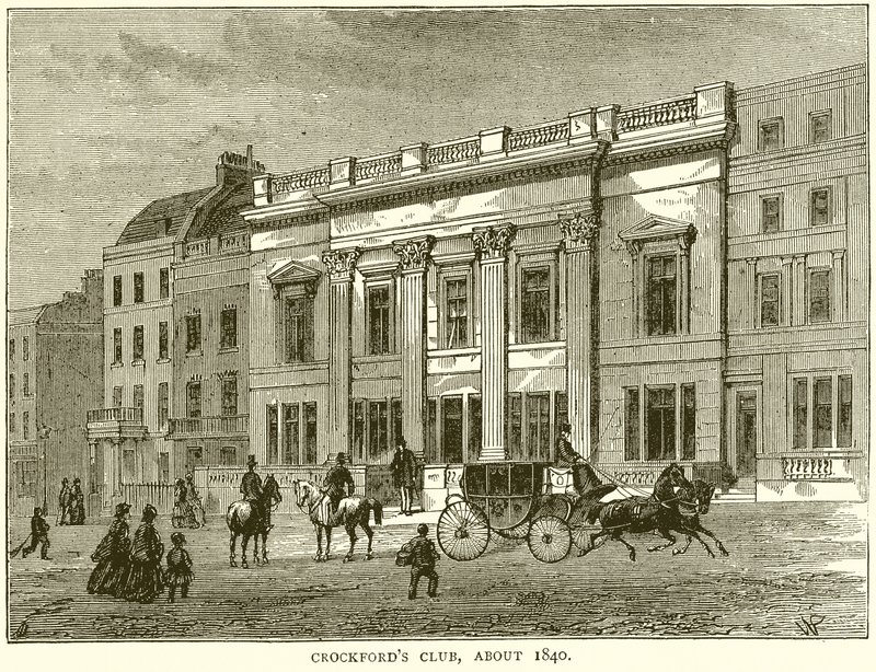 Crockfords Club, omkring 1840 af English School