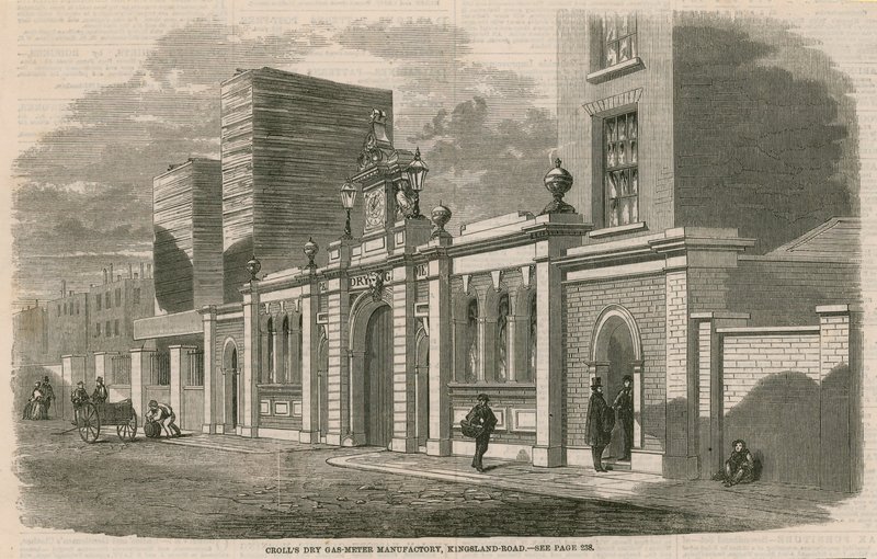 Crolls Dry Gas-Meter Manufactory, Kingsland Road, London af English School