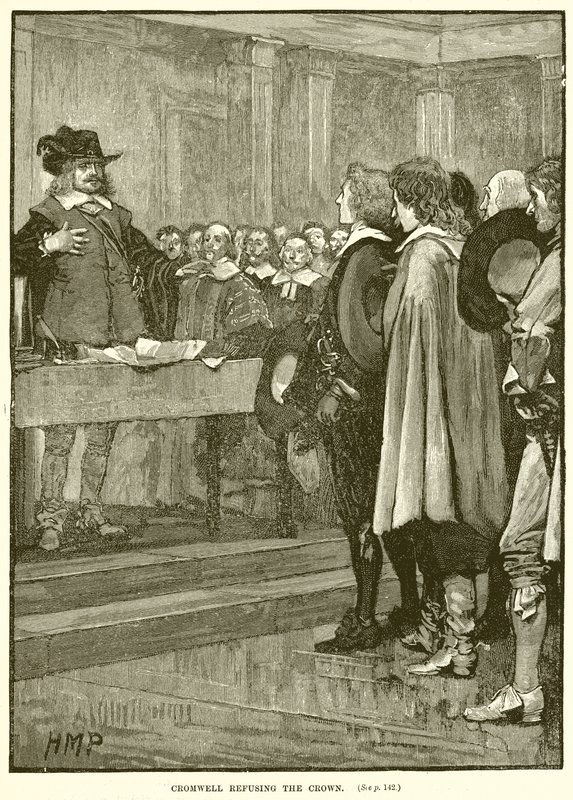 Cromwell nægter kronen af English School
