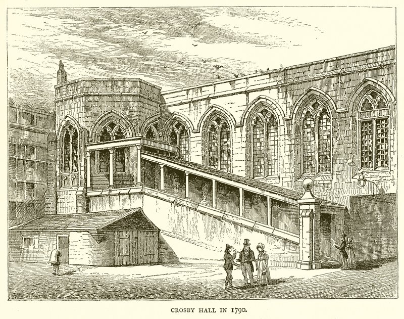Crosby Hall i 1790 af English School
