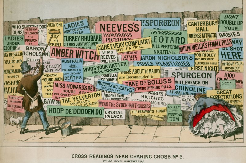 Cross Readings nær Charing Cross, London af English School