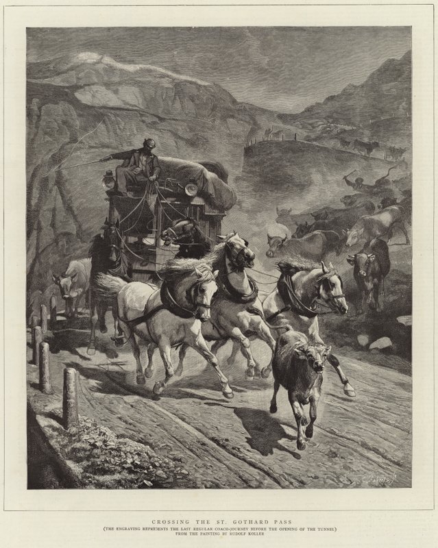 Krydser St Gotthard-passet af English School