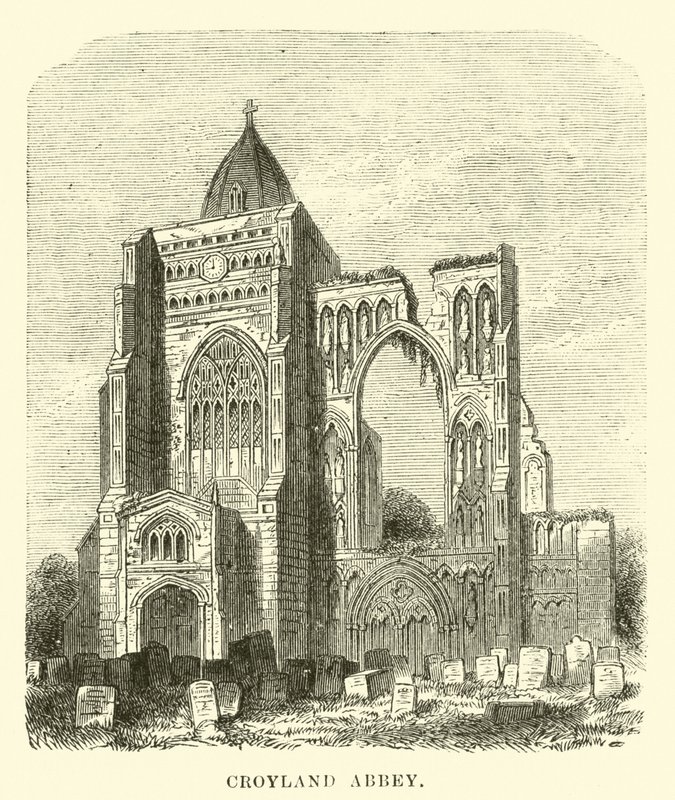 Croyland Abbey  af English School