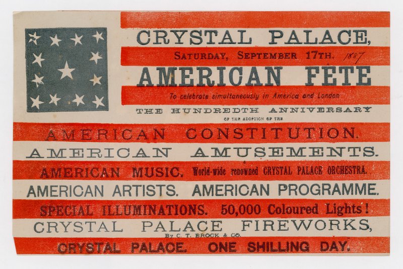 Crystal Palace, amerikansk fest, 17. september 1887 af English School