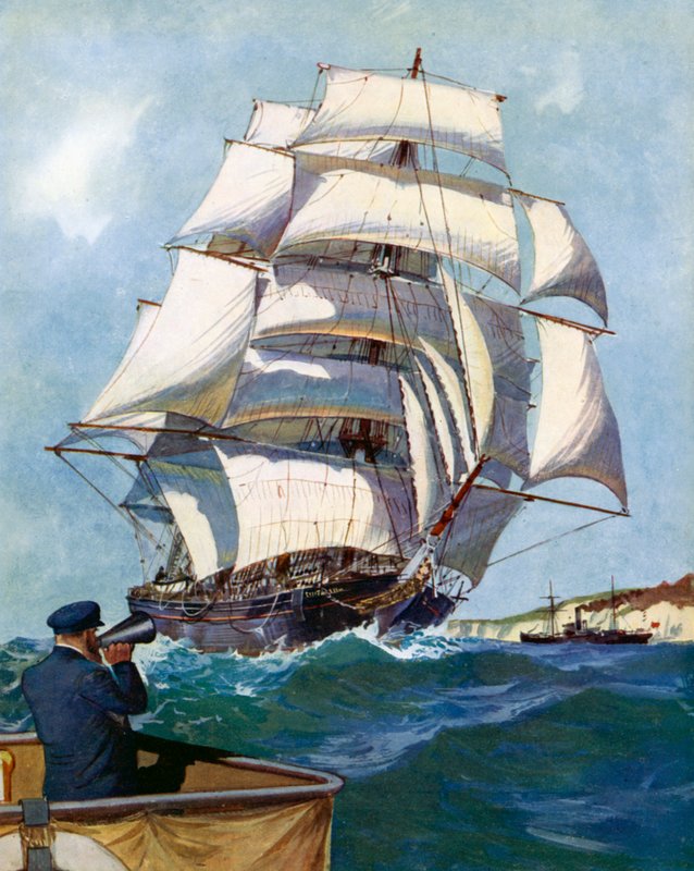 Cutty Sark, China Clipper (farvelitografi) af English School