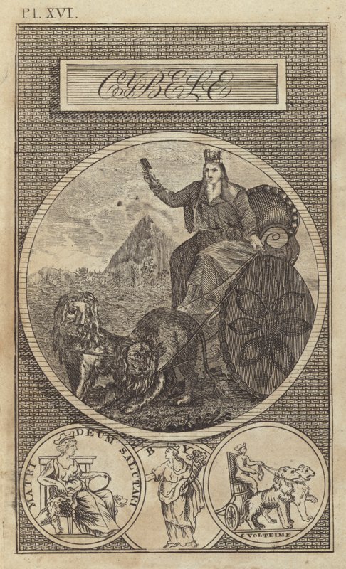 Cybele, gammel anatolsk, græsk og romersk jordgudinde (gravering) af English School