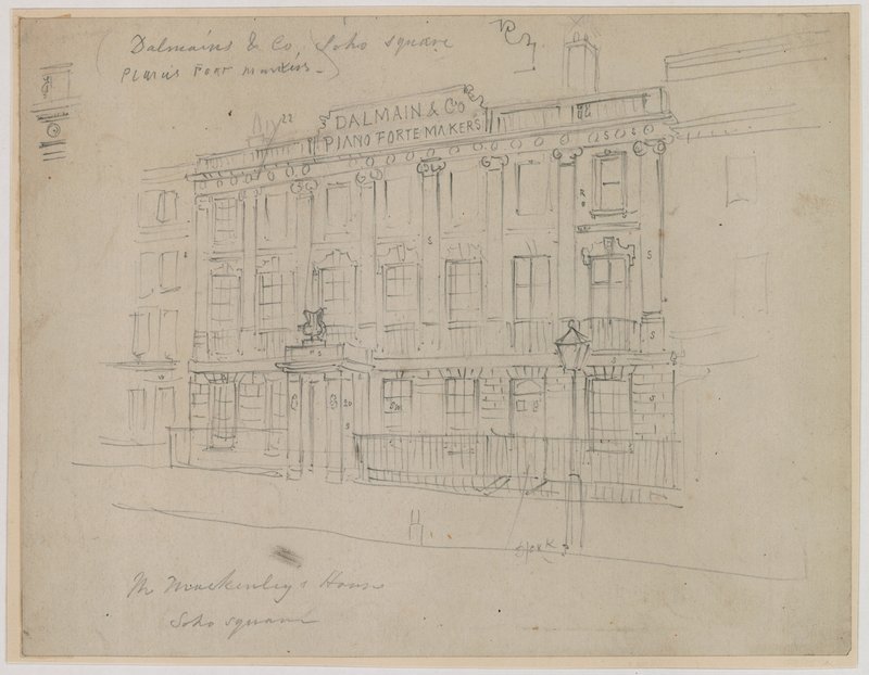 DAlmains Piano Manufacturers, Soho Square af English School