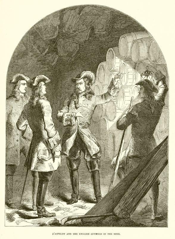 DAsfeldt og de engelske Officerer i Minen af English School