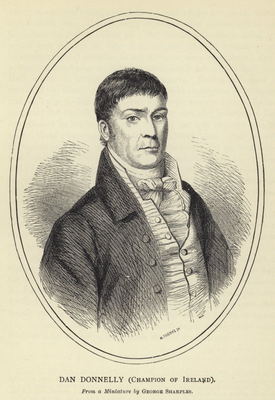 Dan Donnelly, Champion of Ireland, From a Miniature af George Sharples af English School