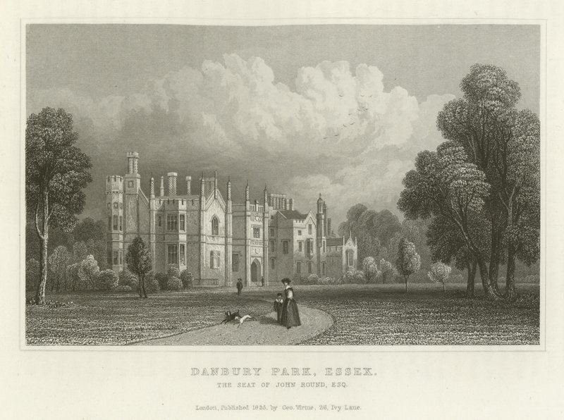 Danbury Park, Essex, sæde for John Round, Esquire af English School