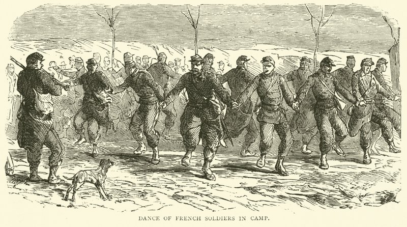 Franske soldaters dans i lejren, november 1870 af English School