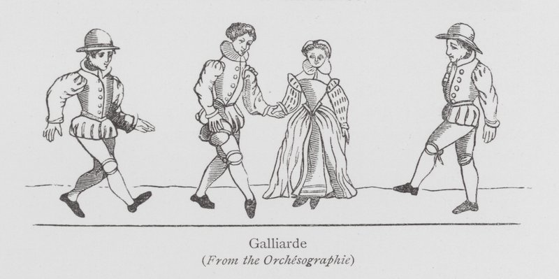 Dans: Galliarde (litho) af English School