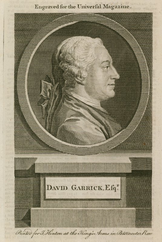 David Garrick, indgraveret for Universal Magazine af English School